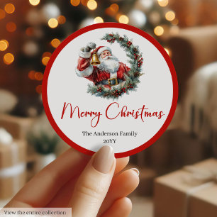 Personalized Santa Claus Label for Holiday Gifts