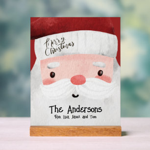 Personalized Santa Claus Merry Christmas Acrylic Sign