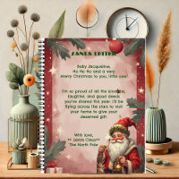 Personalized Santa Claus North Pole Reindeer Red 