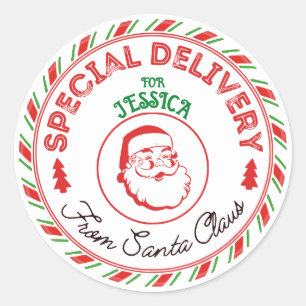 Personalized Santa Delivery Sticker