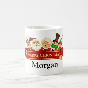 PERSONALIZED SANTA,SNOWMAN,ELF WISHING CHRISTMAS COFFEE MUG