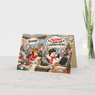 Personalized Sarcastic Coworker Christmas Holiday Card