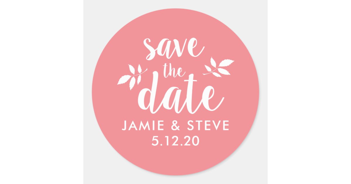 Personalized Save the Date Stickers Zazzle.co.uk