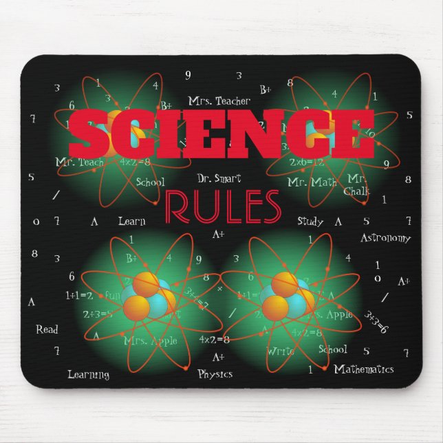 Personalized Science Rules Mouse Pad (Front)