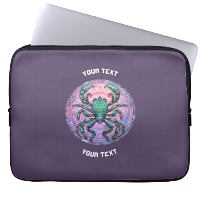 PERSONALIZED Scorpio ZODIAC SIGN  Laptop Sleeve (Front)