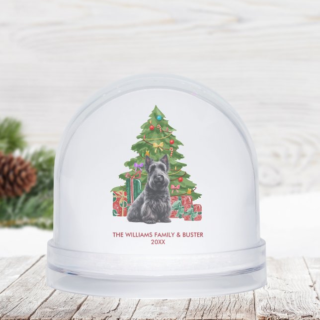 Personalized Scottish Terrier Dog Christmas Snowglobe (Creator Uploaded)