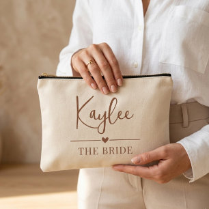 Personalized Script Bridesmaid Pouch Wedding Gift