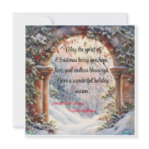 Personalized Script Winter Archway Greeting