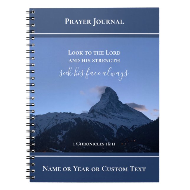 Personalized Scripture Prayer Journal Alps Photo (Front)