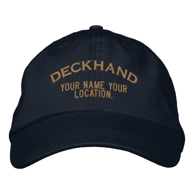 Personalized Sea Deckhand Hat (Front)