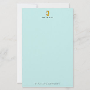 Personalized Seahorse Stationery