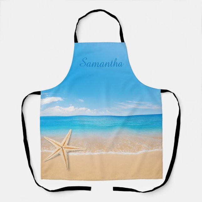 Personalized Seaside Beach Apron (Front)