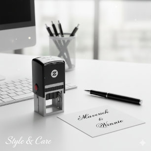 Personalized self-inking stamp with Couple’s Name