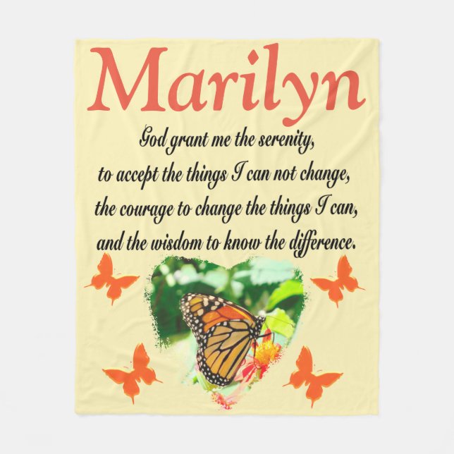PERSONALIZED SERENITY PRAYER PERSONALIZED BLANKET (Front)