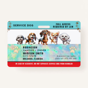 Personalized Service Dog Badge ID Badge