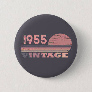 Personalized seventy vintage 70th birthday party 6 cm round badge