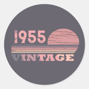 Personalized seventy vintage 70th birthday party classic round sticker