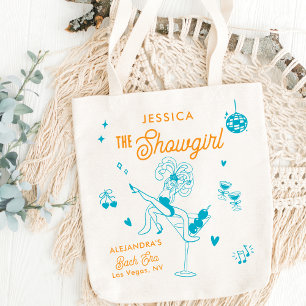 Personalized Showgirl Bridal Party Bachelorette  Tote Bag