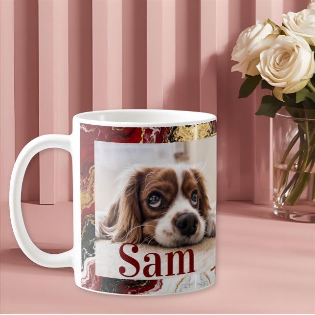 Personalized simple dog Photo and name keepsake  Coffee Mug (Creator Uploaded)