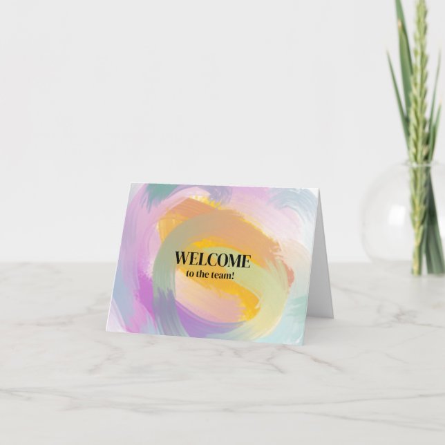 Personalized simple Elegant Welcome to the team Card (Front)