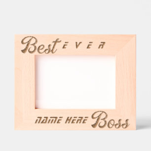 Personalized Simple Modern Best Boss  Etched Frames