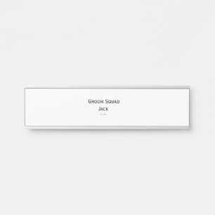 personalized simple monogram add your name wedding door sign