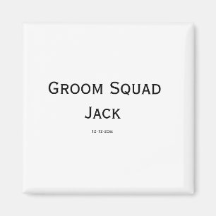 personalized simple monogram add your name wedding magnet