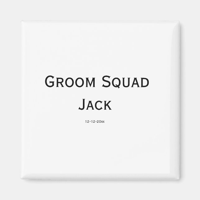 personalized simple monogram add your name wedding magnet (Front)