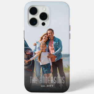 Personalized Single Family Photo & Name iPhone 15 Pro Max Case