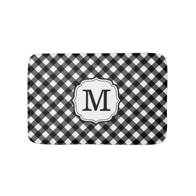 Personalized Single Initial Monogram Bath Mat (Front)