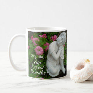 Personalized Sip Breathe Repeat Buddha Zen Name Coffee Mug