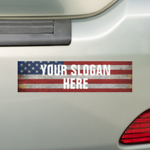 PERSONALIZED SLOGAN COUNTRY SAYING CUSTOMIZED FLAG BUMPER STICKER