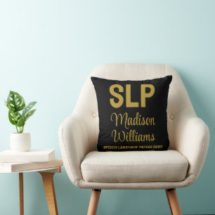 Personalized SLP Speech Language Pathologist Gift Cushion