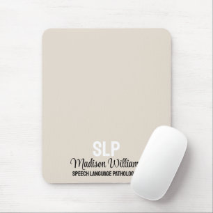 Personalized SLP Speech Language Pathologist Gift Mouse Mat