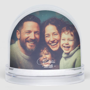 Personalized Snow Globe with Custom Photo and Name