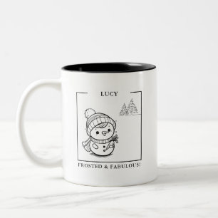 Personalized Snowman Mug – “Frosted & Fabulous”