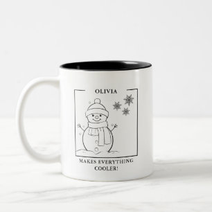 Personalized Snowman Mug – Makes Everything Cooler