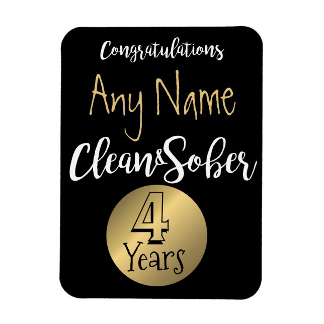 personalized sobriety 12 step recovery custom card magnet (Vertical)
