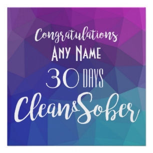 Personalized Sobriety Anniversary Birthday Poster