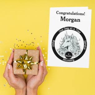 Personalized Sobriety Milestone Card