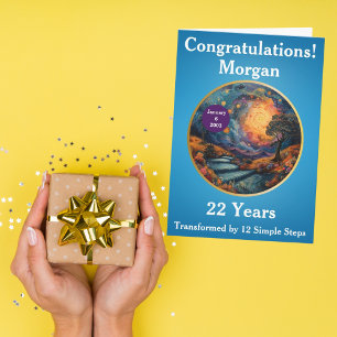 Personalized Sobriety Milestone Card