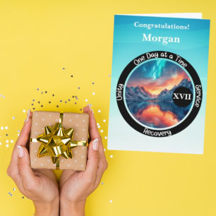 Personalized Sobriety Milestone Card