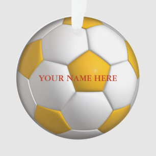Personalized Soccer Ball Name Christmas Ornament