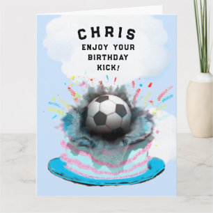 Personalized Soccer Birthday Card