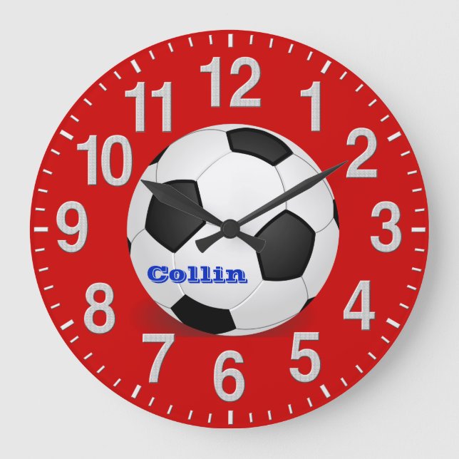 Personalized Soccer Clocks with Instructions (Front)