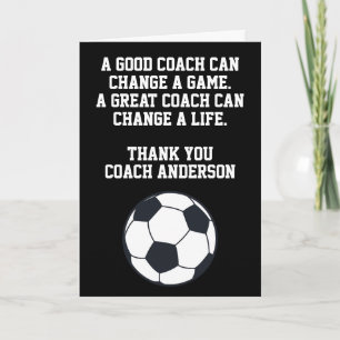 Personalized Soccer Coach From Team Players Card