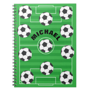 Personalized Soccer Field Notebook