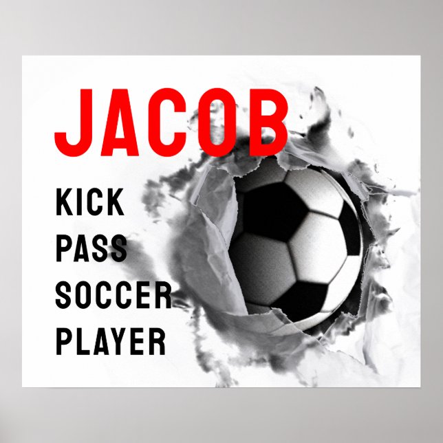Personalized Soccer Gift Ideas Poster (Front)