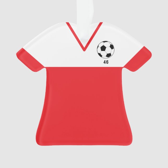 Personalized Soccer Jersey Ornament - Sports Gift (Front)