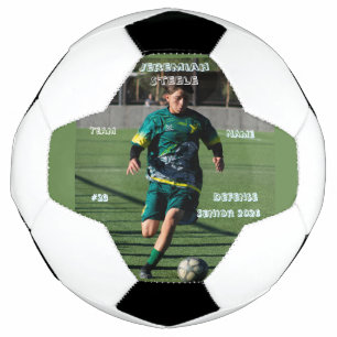Personalized soccer player photo senior night football